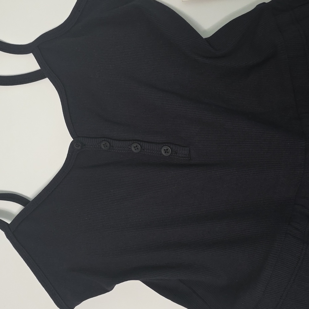 NWT Women's Vuori Pose Henley Jumpsuit in Black. Size XS - Picture 9 of 16